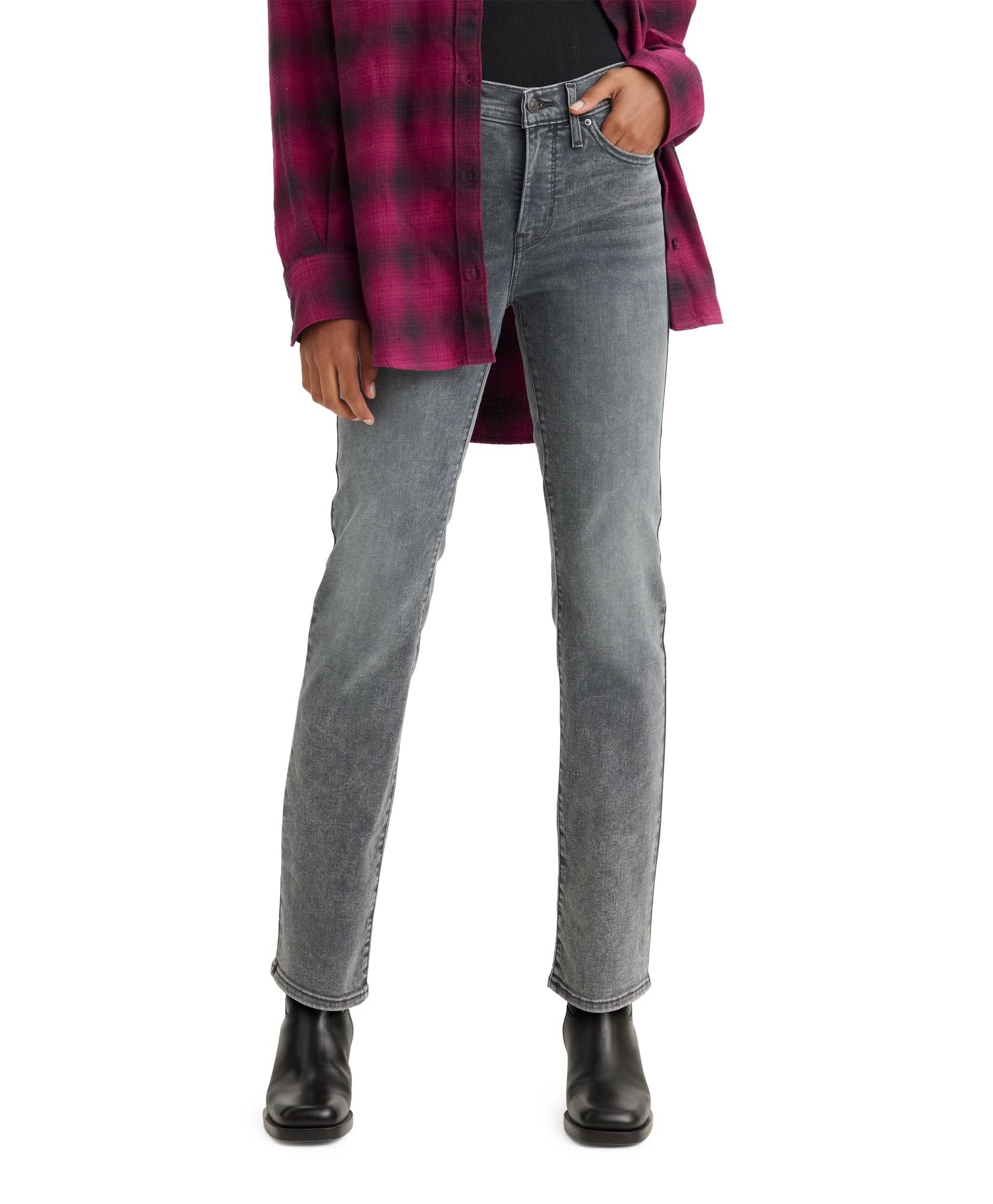 Levi's Women's 314 Shaping Straight Jeans - High Waist Slim Fit Stretch Denim Pants for Everyday Casual Wear & Office Outfits