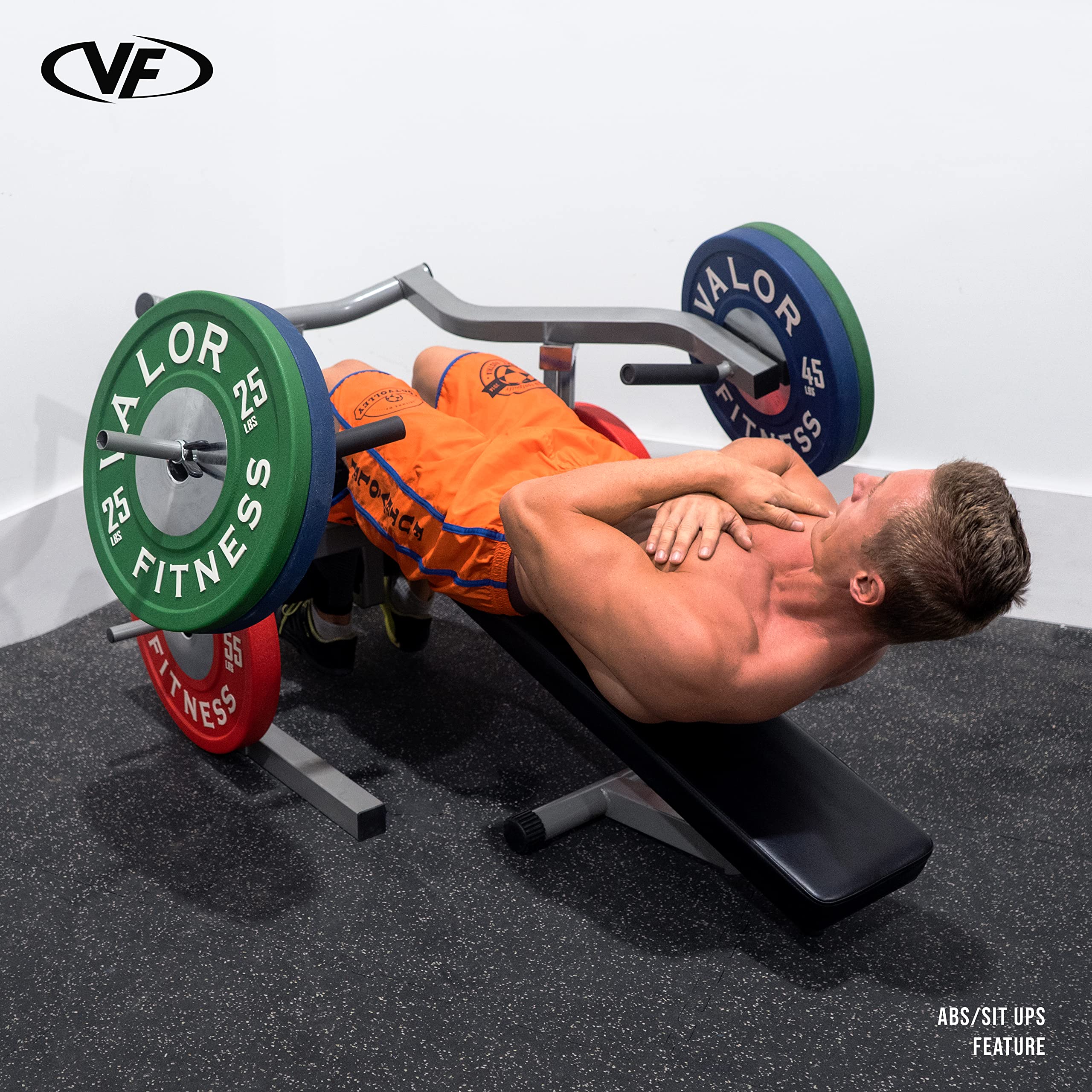 Valor Fitness BF-47 Chest Press Machine for Home Gym - Independent Converging Arms with 9 Adjustable Positions - Flat & Incline Bench - 250 lb Weight Capacity - Perfect for Strength Training & Muscle Building