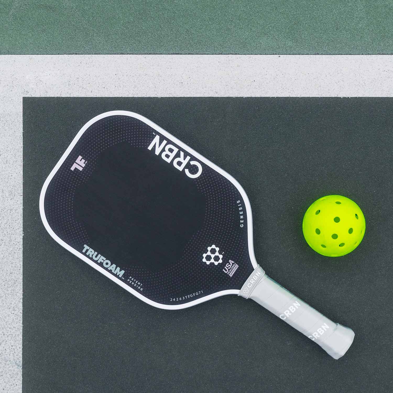 CRBN³ TF Genesis Hybrid Pickleball Paddle - Premium Carbon Fiber Paddle for Competitive Play & Recreational Games