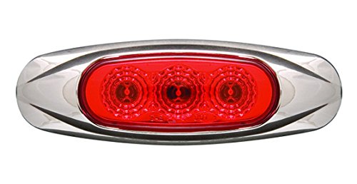Optronics MCL17RPGP LED Marker and Clearance Lights - Red/Amber for Trucks, Trailers & Commercial Vehicles - Waterproof & Durable for Outdoor Use