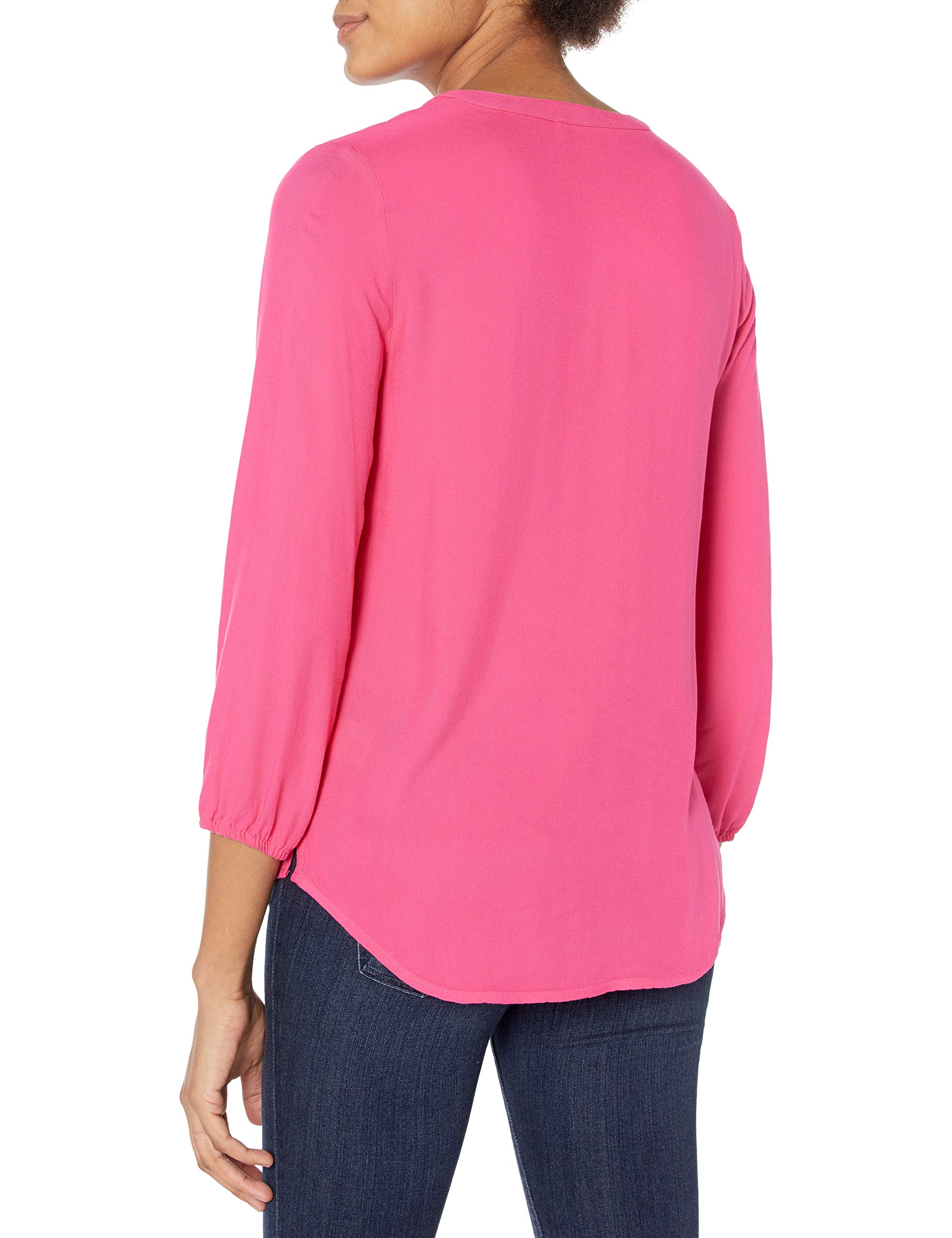 Amazon Essentials Women's 3/4 Sleeve Popover Shirt - Casual Button-Down Top for Work, Office & Everyday Wear