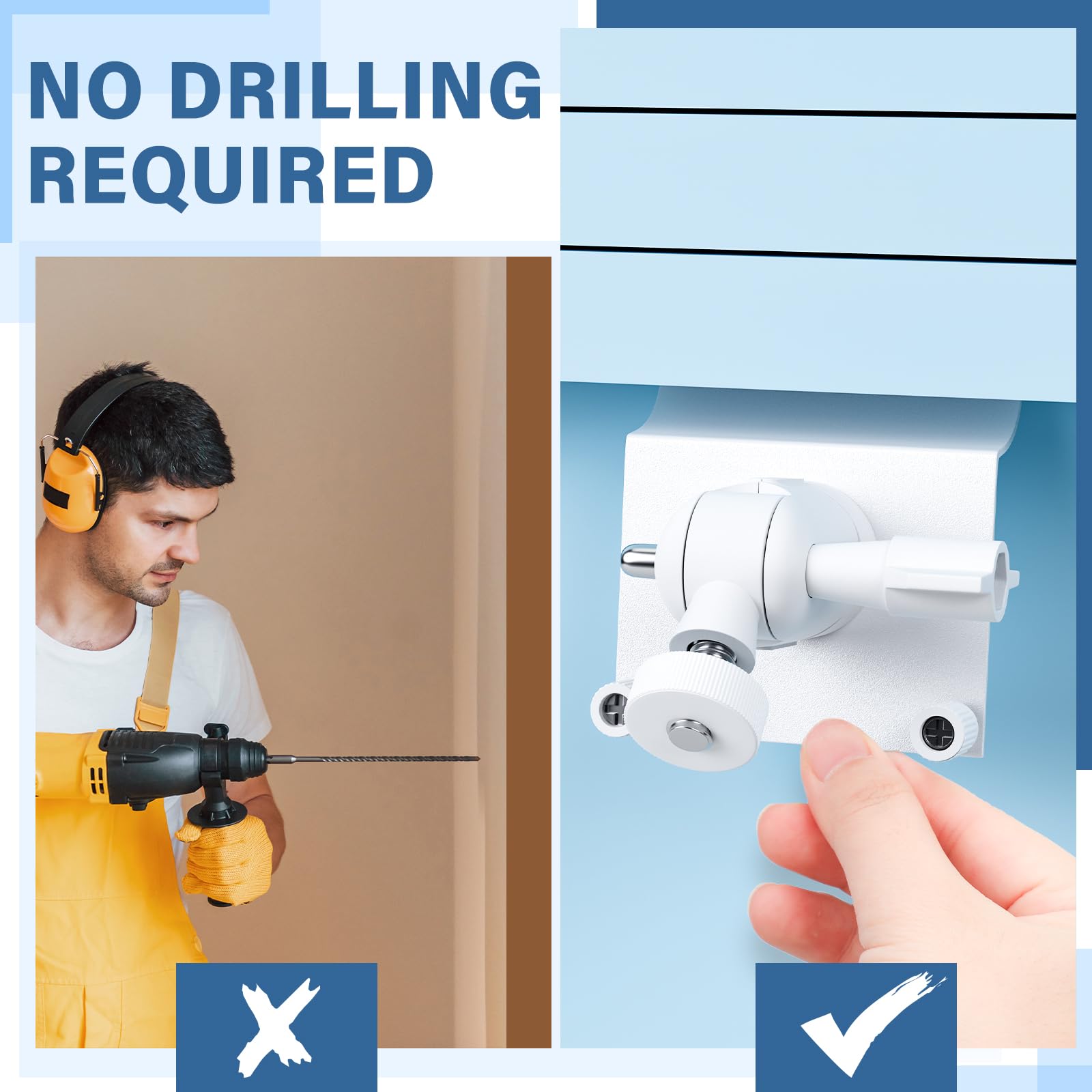 2 Pack Vinyl Siding Hooks for Security Cameras - No Drill Stainless Steel Mounting Clips - Weatherproof Outdoor Hangers Compatible with Ring Stick Up Cam & Indoor Cam - Perfect for Home Surveillance and Easy Installation
