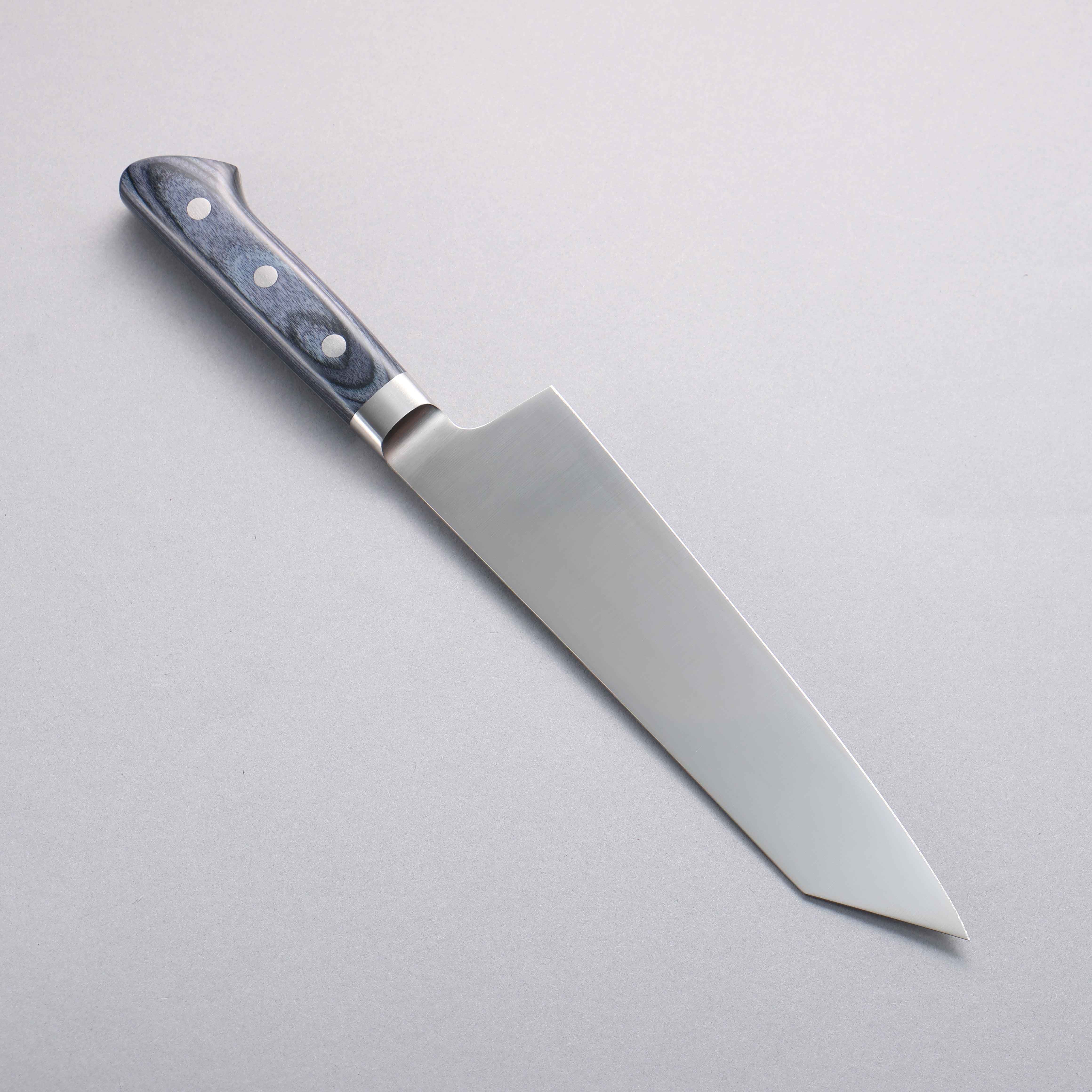 Premium Seisuke Seiten Molybdenum Kiritsuke Santoku Knife 195mm - Navy Blue Pakka Wood Handle - Japanese Kitchen Knife for Slicing, Dicing & Chopping Vegetables, Meat & Fish