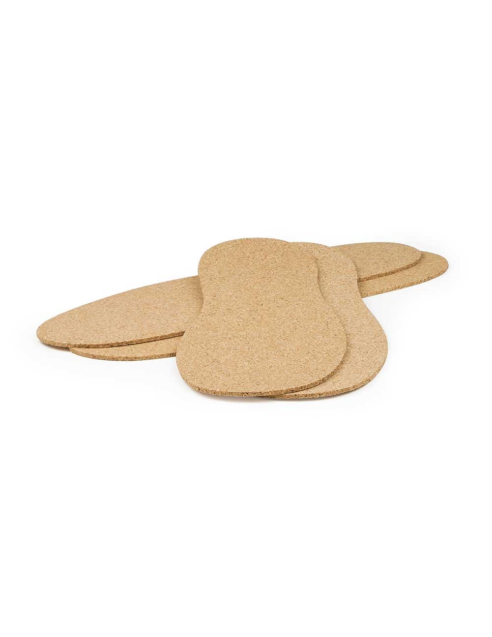 Premium Cork Shoe Insoles for Men & Women - 2.5mm Thick, Natural Cork Footbeds with Shock Absorption - Lightweight & Durable Orthotic Inserts (2 Pairs) - Perfect for Running, Walking & All-Day Comfort