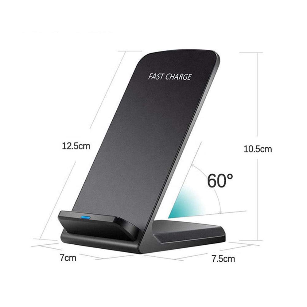 Wireless Charger Stand for Samsung Galaxy S20 Ultra 5G - Fast Qi-Certified Charging Pad, Cord-Free Convenience, Jet Black - Perfect for Home, Office and Nightstand Charging