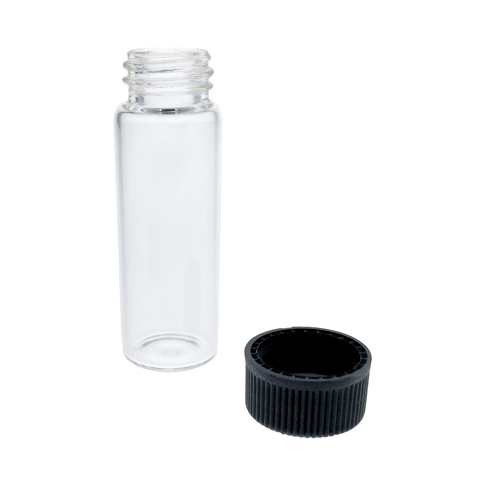 2 Dram 7ml Glass Vials with Gold Flakes - Perfect for Gold Rush Flake Collection, Hobby Craft, DIY Jewelry Making & Mineral Specimen Storage