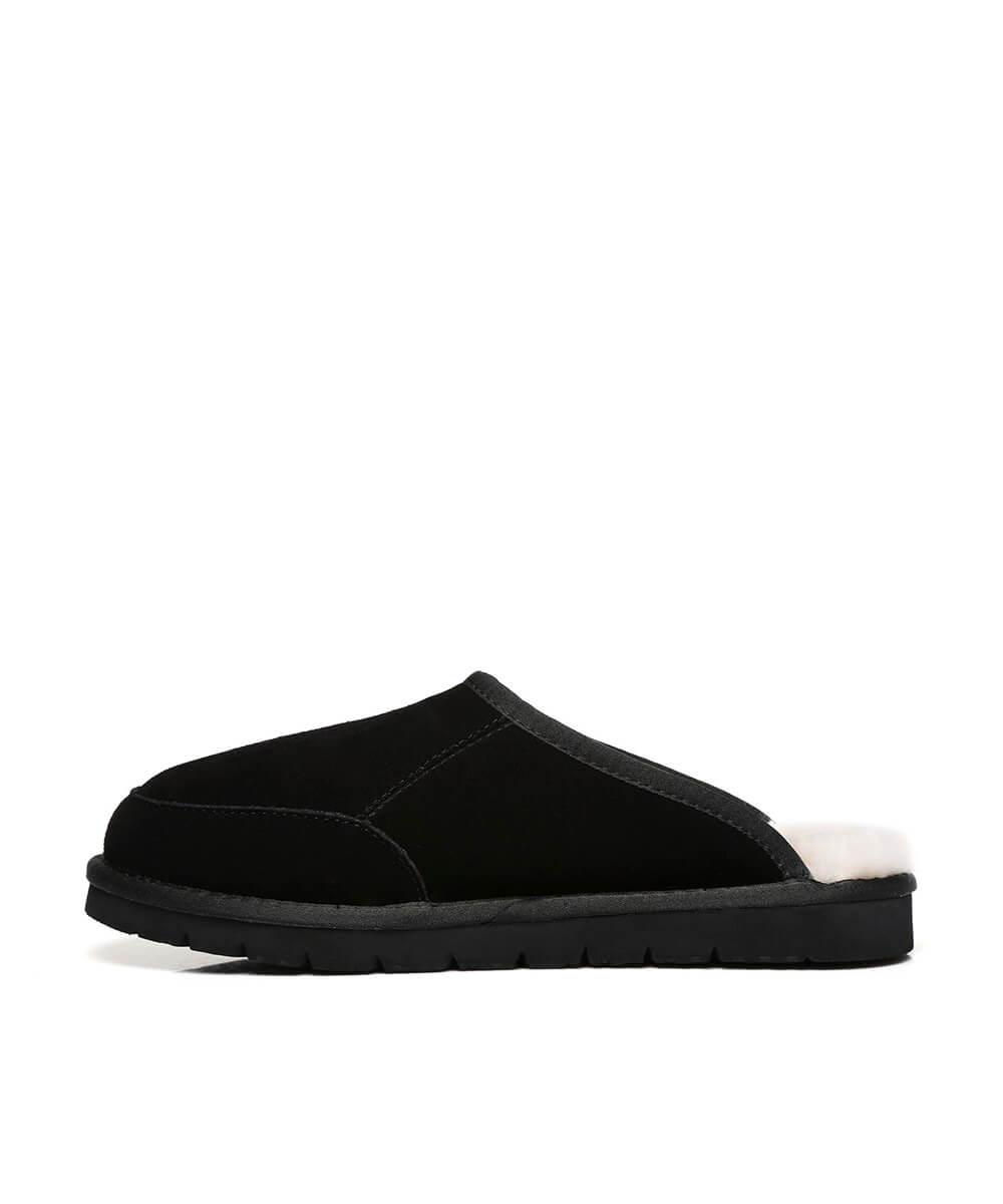 Men's UGG Brad Slippers - Cozy Indoor/Outdoor House Shoes with Soft Wool Lining - Perfect for Home, Lounge & Winter Comfort