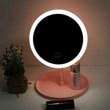 Gnanex Folding Portable Compact Pocket Makeup Mirror with 180 Degree Adjustable Touch Screen & LED Light - Perfect for Travel, Home Vanity, and Professional Makeup Artists