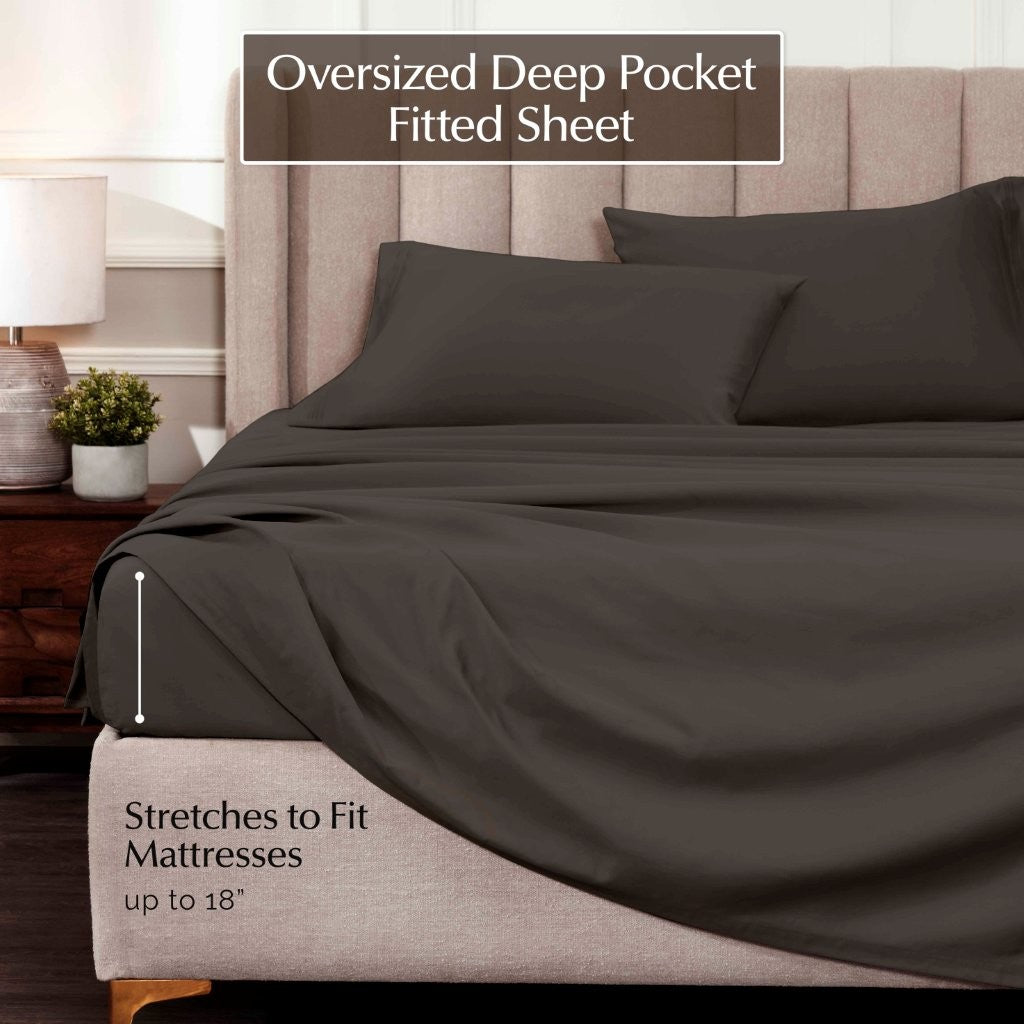 Premium 1000 Thread Count Egyptian Cotton Sheet Set - Eco-Friendly, Breathable & Hypoallergenic - Perfect for Luxury Bedding & Hot Sleepers