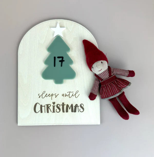 Christmas Sleeps Countdown Board - Fun Holiday Advent Calendar for Kids - Perfect for Family Christmas Countdown & Festive Home Decor
