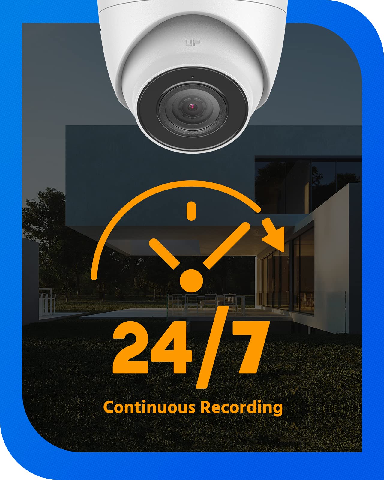 ANNKE C500 4 Pack 5MP PoE IP Security Cameras - 24/7 Audio Recording, 100ft EXIR 2.0 Night Vision, H.265+, IP67 Weatherproof for Outdoor & Indoor Use - Compatible with Alexa - Ideal for Home Security, Business Surveillance & Property Monitoring