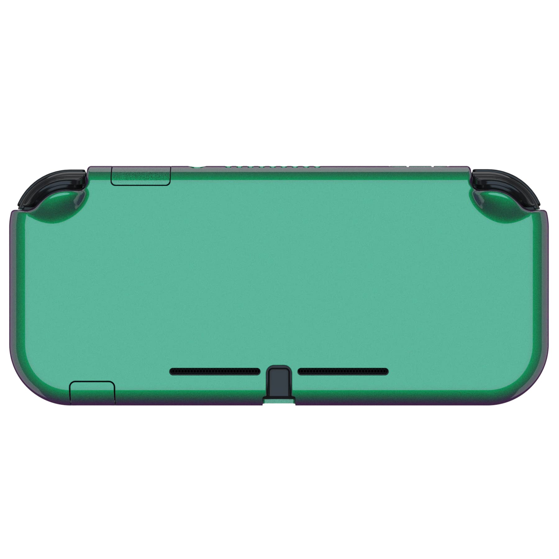 eXtremeRate PlayVital Glossy Chameleon Green Purple Protective Case Cover for Nintendo Switch Lite - Hard Shell Shield with Tempered Glass Screen Protector | Travel, Gaming, Home Entertainment Protection