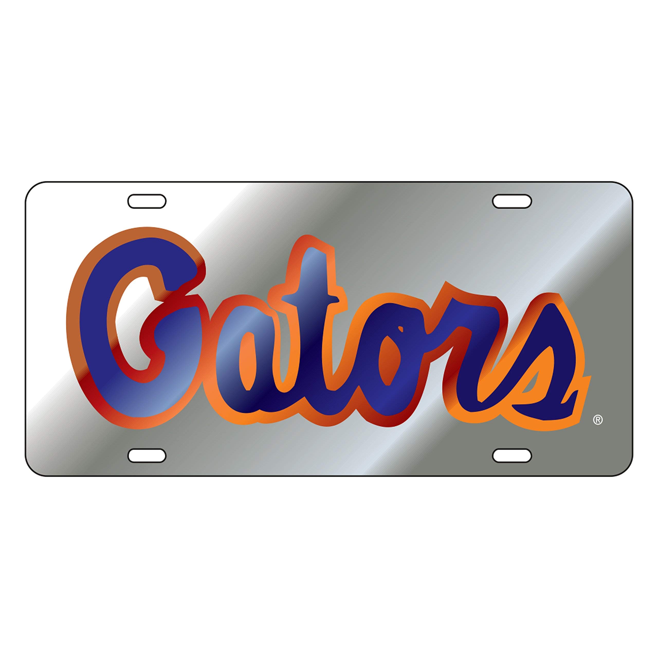 Florida Gators TAG - LASER Silver/Orange/Blue Gators (07088) - Perfect for College Football Games, Tailgating & Fan Merchandise Collection