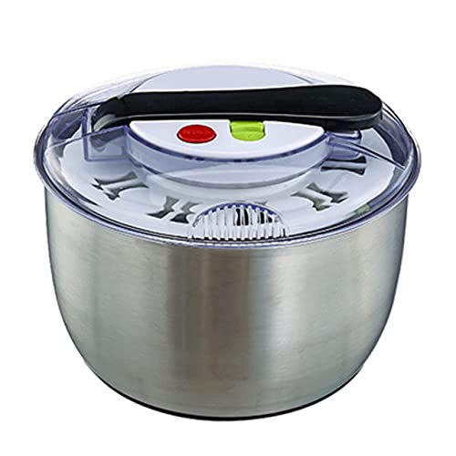 Electric Vegetable Dehydrator & Salad Spinner - Manual Fruit Dryer with Cleaning Basket - Multi-Function Kitchen Tool for Drying Lettuce, Fruits & Vegetables - Perfect for Healthy Snacks, Meal Prep & Salad Making