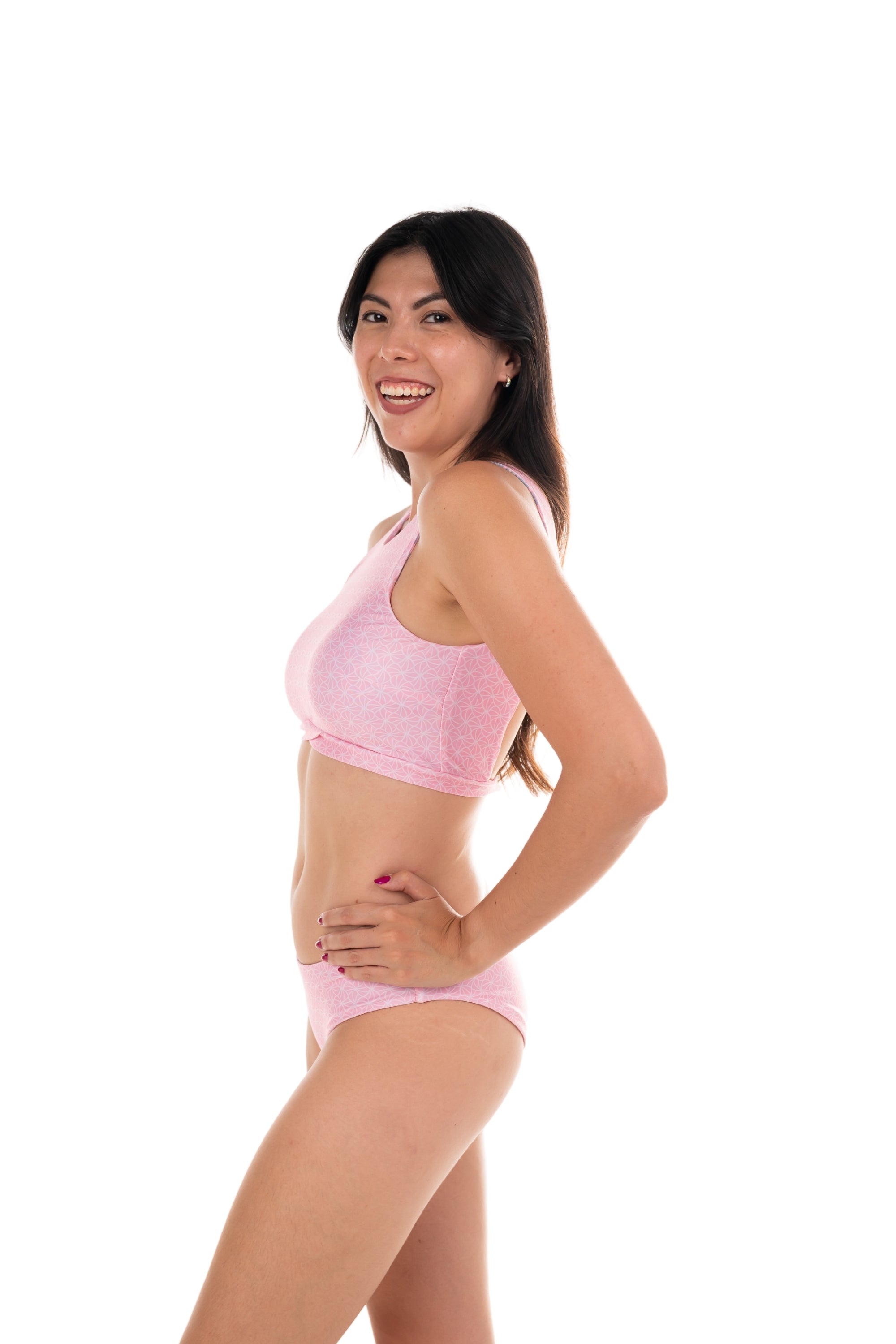 Juno High Neck Reversible Swim & Sport Top - Perfect for Swimming, Yoga, and Outdoor Activities