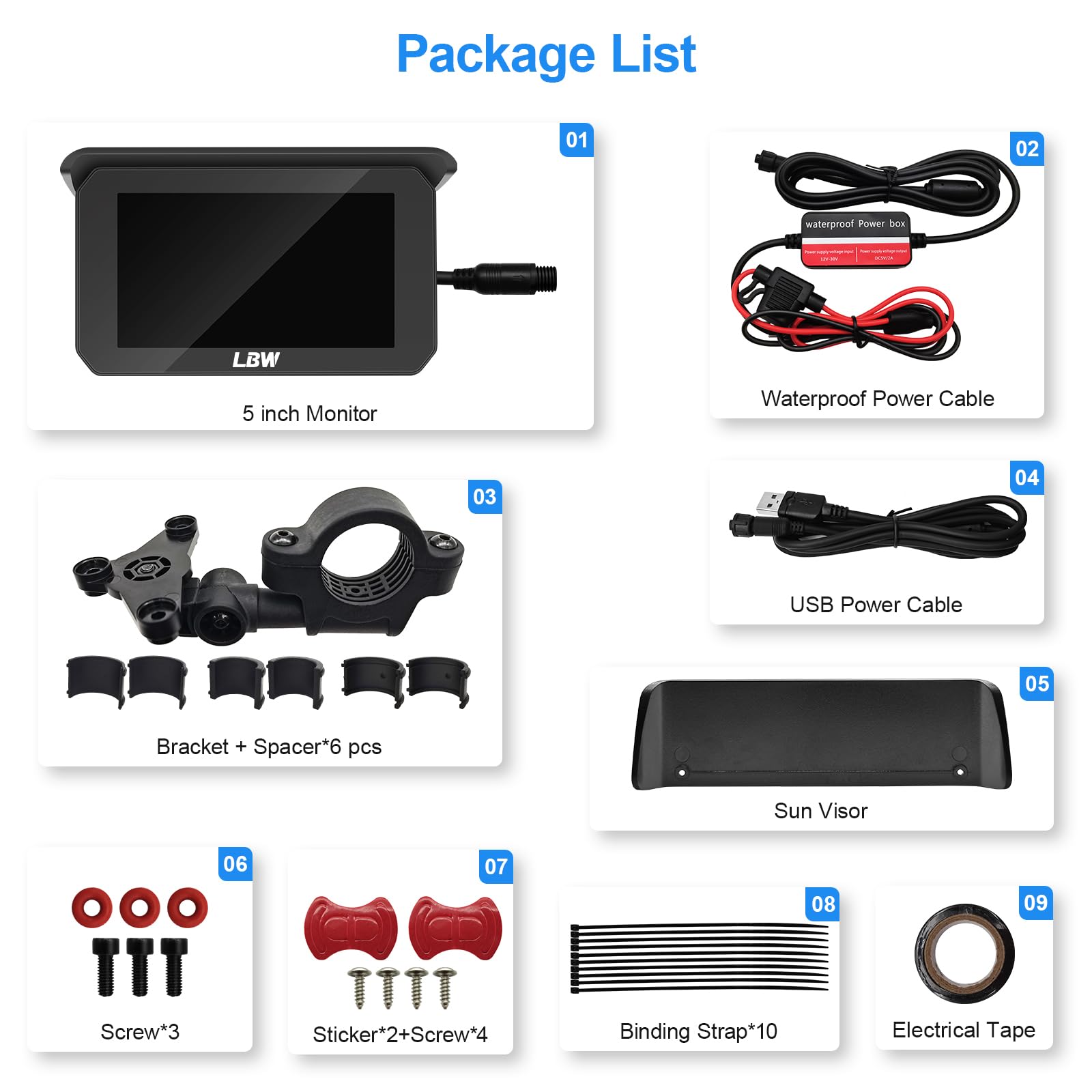 Upgraded 5 Inch IPS Touch Screen Portable Wireless Apple CarPlay & Android Auto GPS Navigation for Motorcycle - Bluetooth, Waterproof Stereo, Supports Siri & Google Assistant - Perfect for Commuting, Road Trips and Adventure Riding