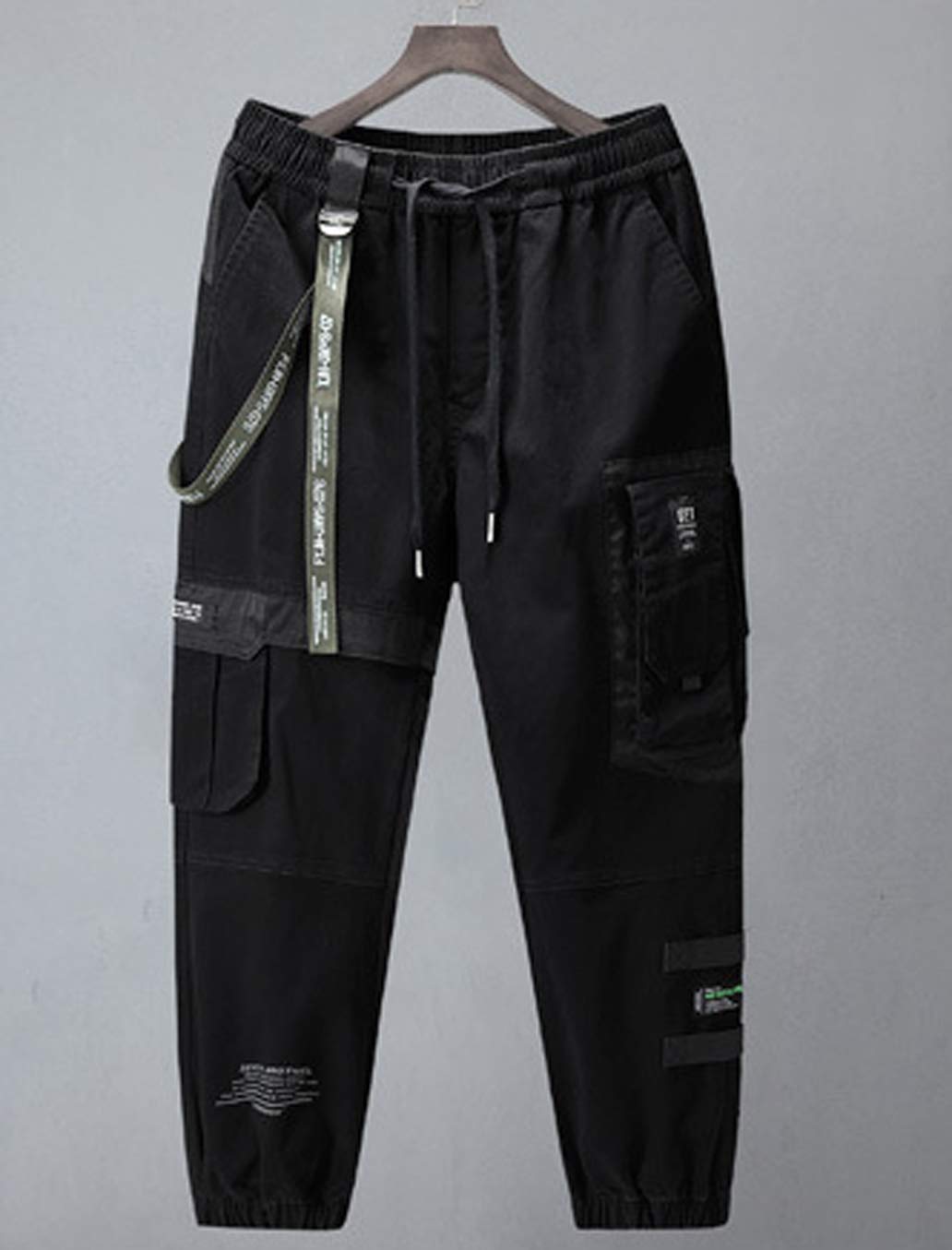 Astellarie Men's Jogger Pants - Techwear Cargo Pants with Pockets | Hip Hop Streetwear, Punk & Tactical Style | Perfect for Gym, Running & Urban Fashion