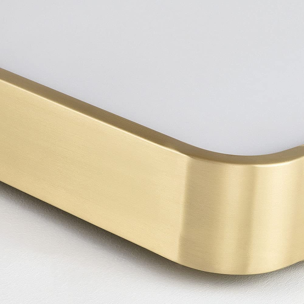 1.6 Inch Slim Nordic Gold All Copper LED Flush Mount Ceiling Light - Adjustable Cool/Warm/Neutral White - Modern Minimalist Lighting for Bedroom, Living Room, Porch & Entryway