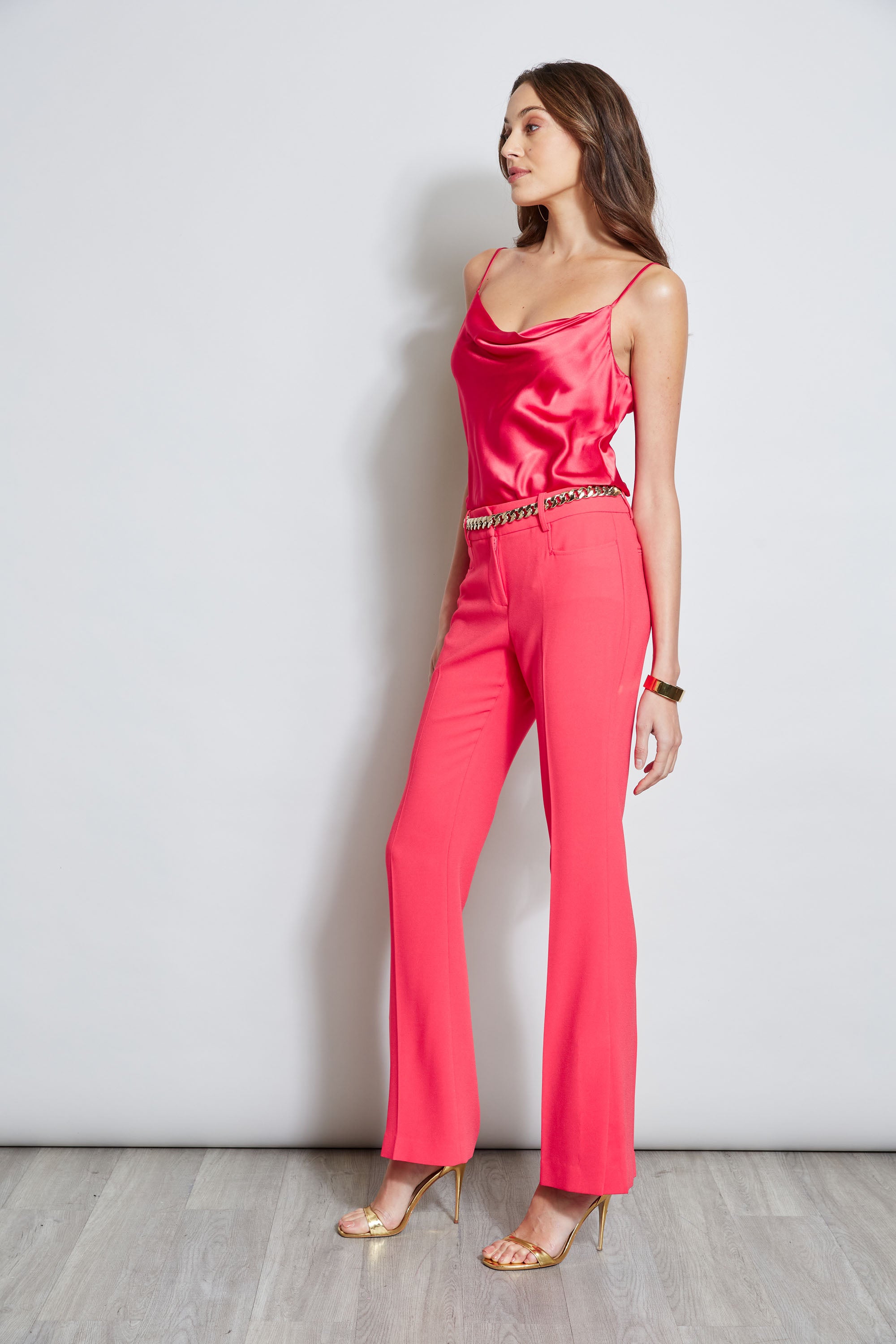 Stylish Fit & Flare Slit Pants for Women - High Waisted Stretchy Comfortable Workout & Lounge Pants - Perfect for Yoga, Running, and Casual Wear