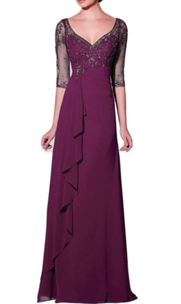 Emanni Women's Elegant Sheath Evening Dress with Applique & Illusion Sleeves - Perfect for Mother of the Bride, Formal Events & Special Occasions