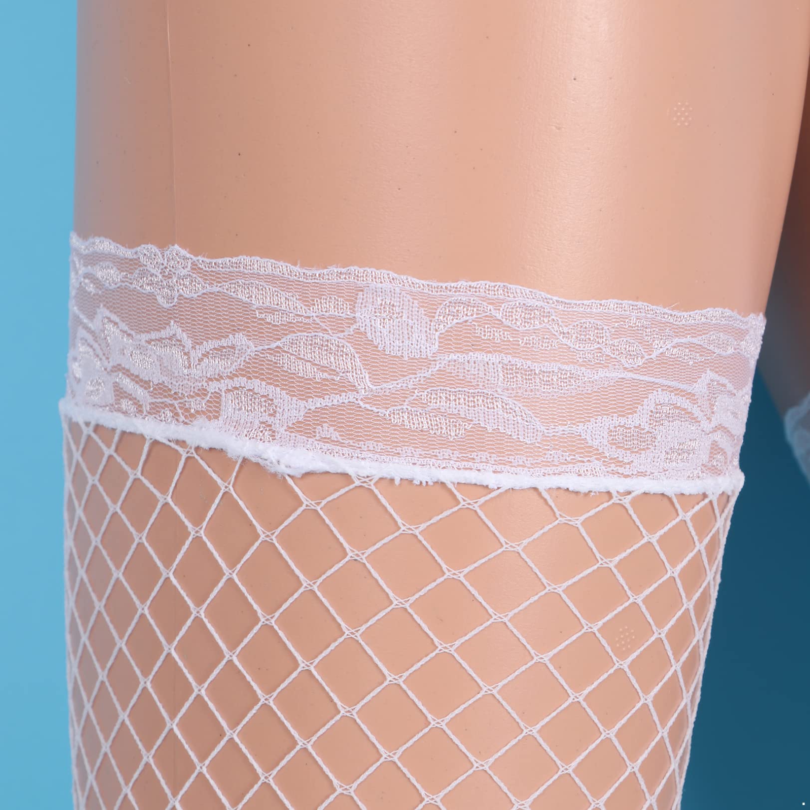 Sexy Sheer Fishnet Thigh High Stockings for Women - Hollow Out Over Knee Socks - Perfect for Night Club, Party, Cosplay & Lingerie Outfits