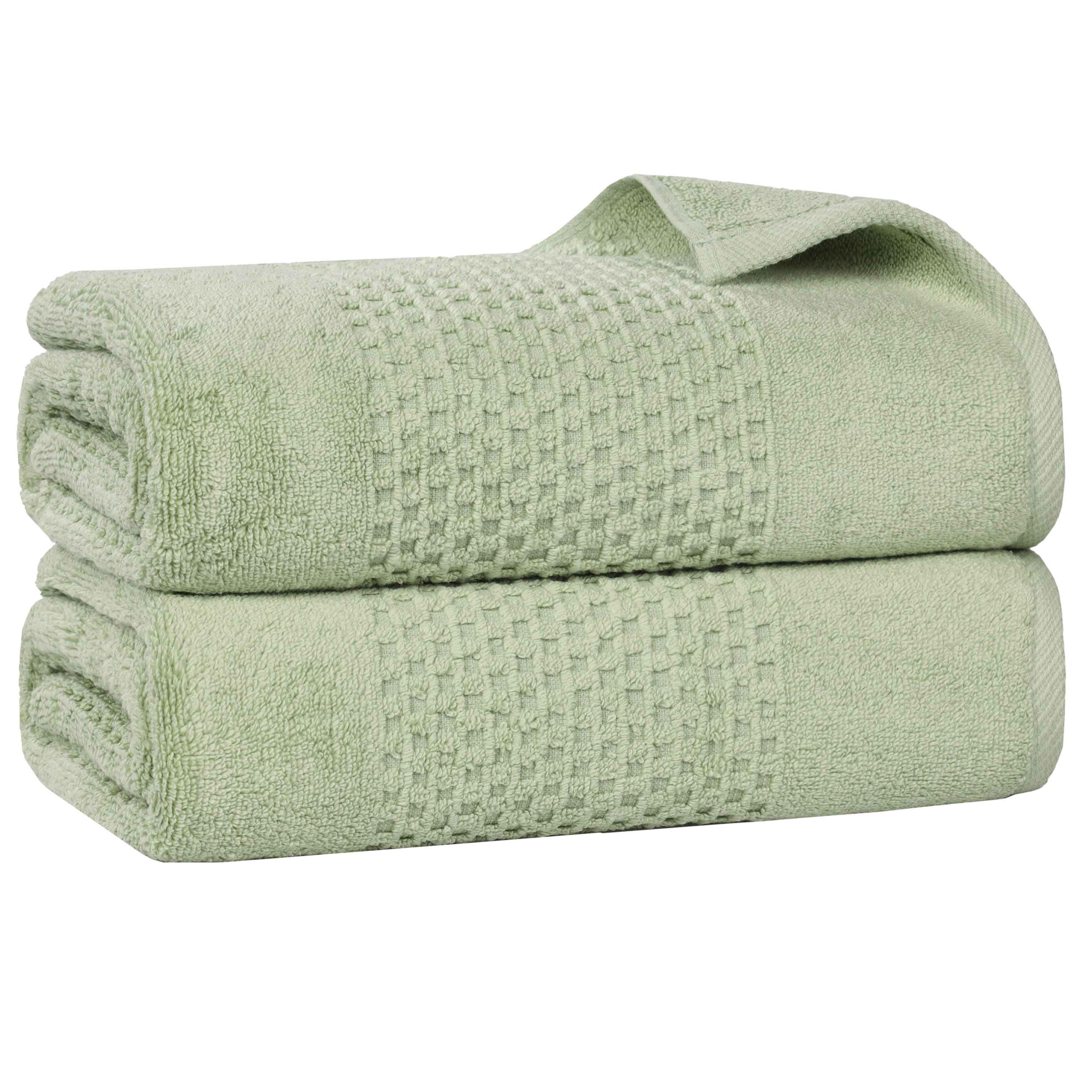 Playa Zero Twist Cotton Solid Waffle Textured Bath Sheets - Ultra Soft & Absorbent Set of 2 | Luxury Spa & Bathroom Essentials for Hotels & Home Use