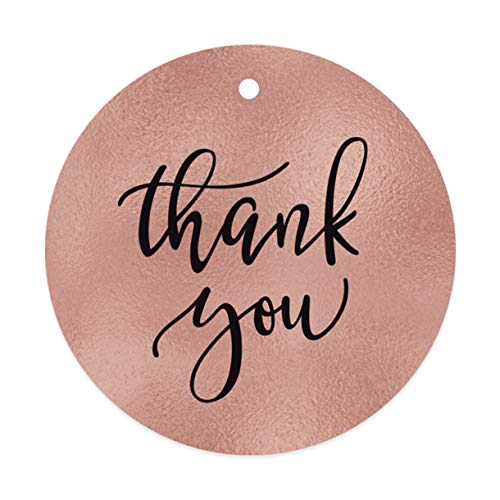 Rose Gold Coco Script on Faux Rose Gold Foil Tag