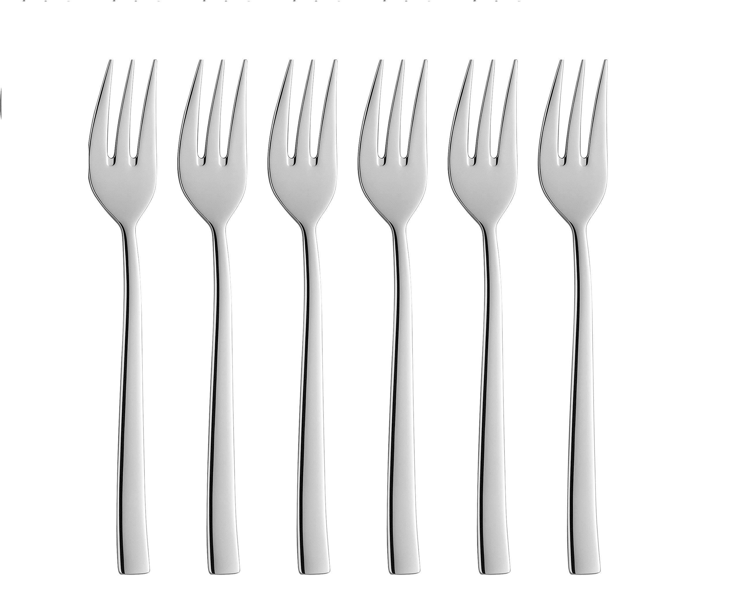 ZWILLING Bela 6-Piece Cake Fork Set - Stainless Steel Dessert Forks for Cake, Pie & Pastry - Elegant Tableware for Parties, Weddings & Afternoon Tea