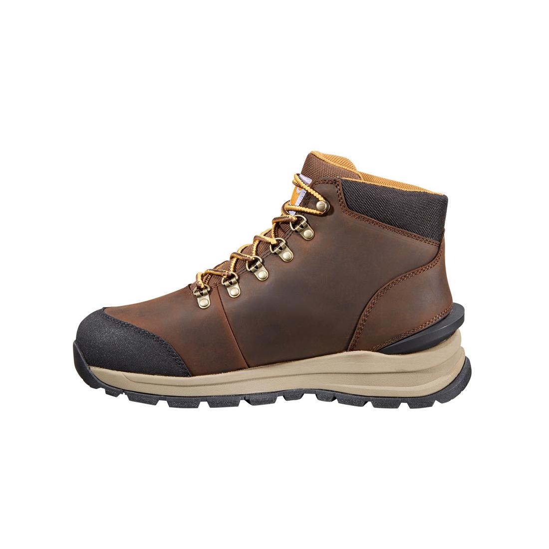 Gilmore 5 Inch Soft Toe Waterproof Work Boots for Men - Dark Brown - Comfortable & Durable Safety Shoes for Construction, Hiking & Outdoor Activities