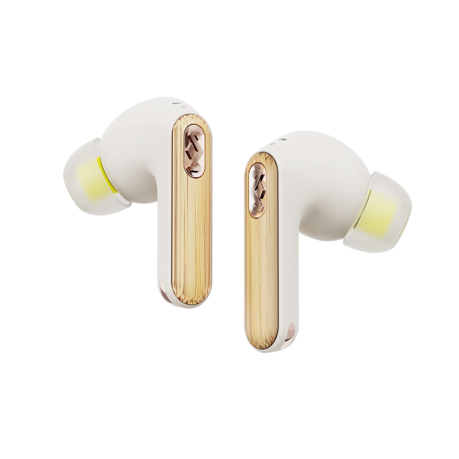 House Of Marley Redemption ANC 2 Wireless Earbuds with Active Noise Cancelling - IPX5 Waterproof True Wireless Bluetooth Earbuds, 24H Battery Life, Touch Control, Built-in Mic, USB-C Charging Case (Cream) | Perfect for Travel, Workouts & Commuting