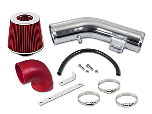 ST Racing Red Short Ram Air Intake Kit with High Performance Filter - Cold Air Intake System for Increased Horsepower & Acceleration - Perfect for Street Racing & Performance Tuning