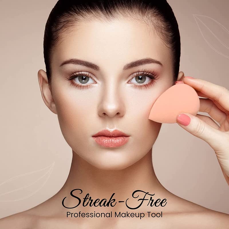 Staila 4-Piece Makeup Sponge Set - Latex-Free Beauty Blender for Foundation, Cream & Powder - HD Flawless Finish - Multi-Colored Cosmetic Sponges - Perfect for Professional Makeup & Everyday Beauty Routine