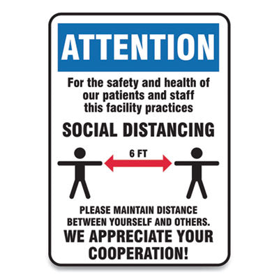 Accuform® Social Distance Signs - 10