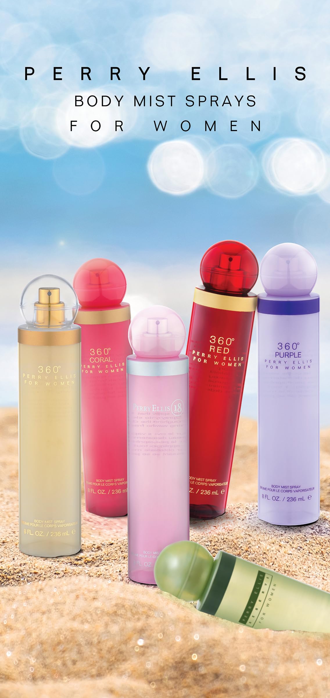 Perry Ellis 360° Purple Body Mist for Women, 8 oz | Long-Lasting Floral Fragrance | Perfect for Daily Wear, Date Night & Special Occasions