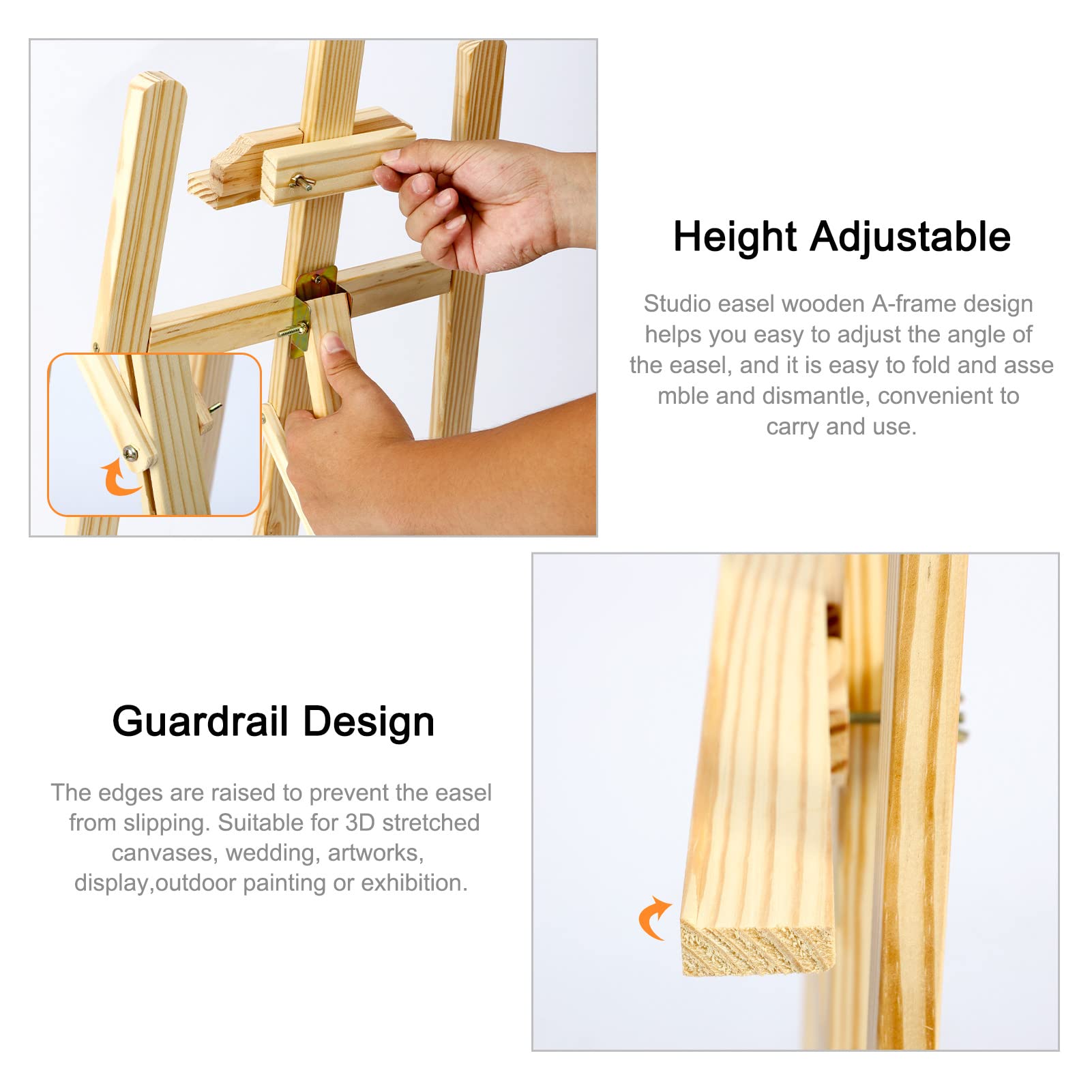 Professional 1.5M Adjustable Artist Easel Stand - Foldable Tripod Painting Holder for Canvas, Sketch & Wedding Exhibition | Studio & Outdoor Art Easel for Drawing, Painting & Display