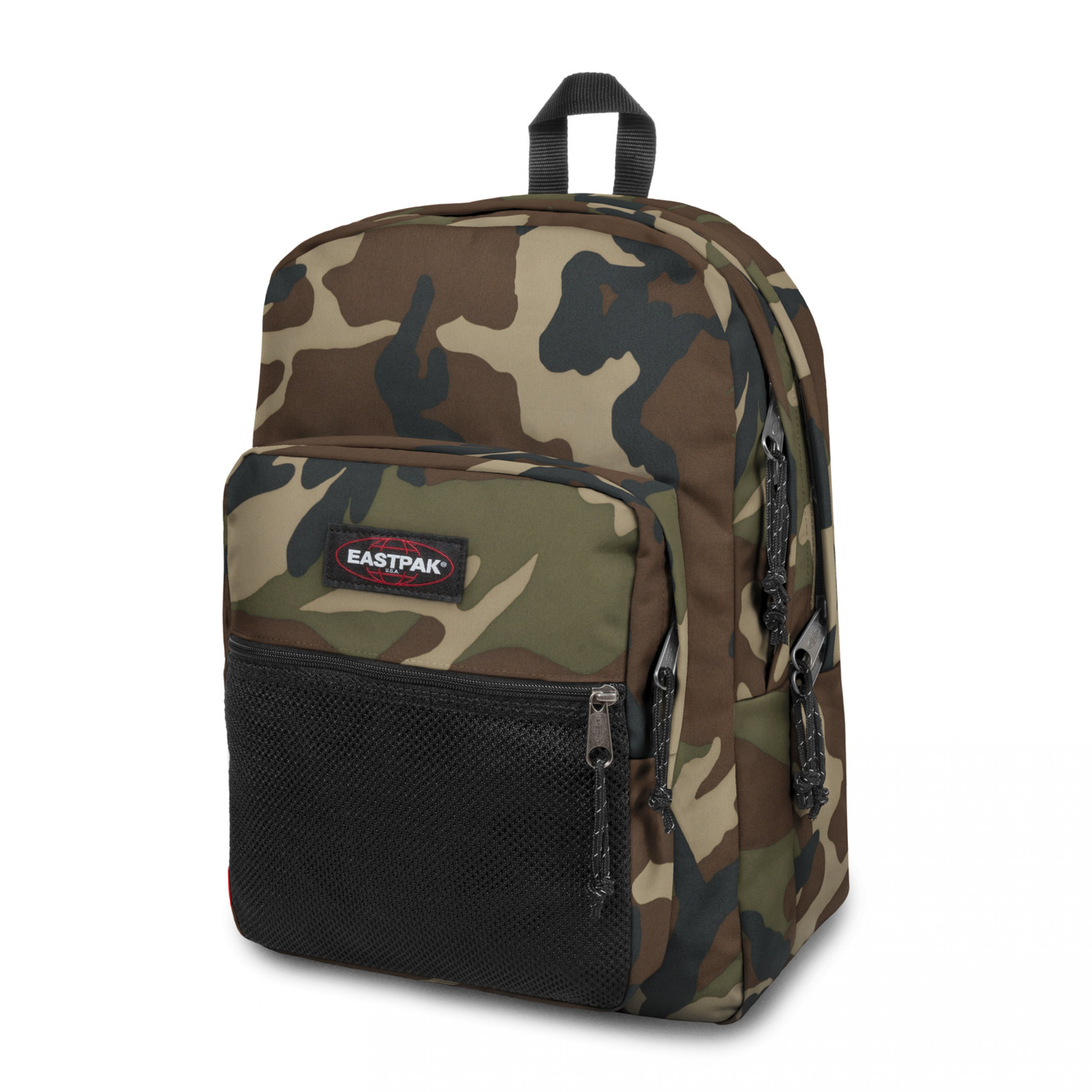 Eastpak Pinnacle Backpack - Durable Camo Laptop Backpack for School, Travel & Work | Water-Resistant & Spacious Design for Students & Professionals
