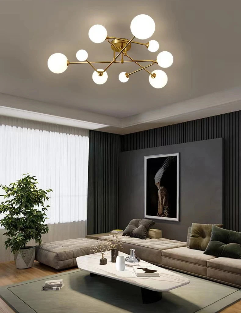 Modern Rong Head Ceiling Lamp - Stylish LED Chandelier Light Fixture for Living Room, Bedroom, Dining Room - Perfect for Home Decor and Ambient Lighting