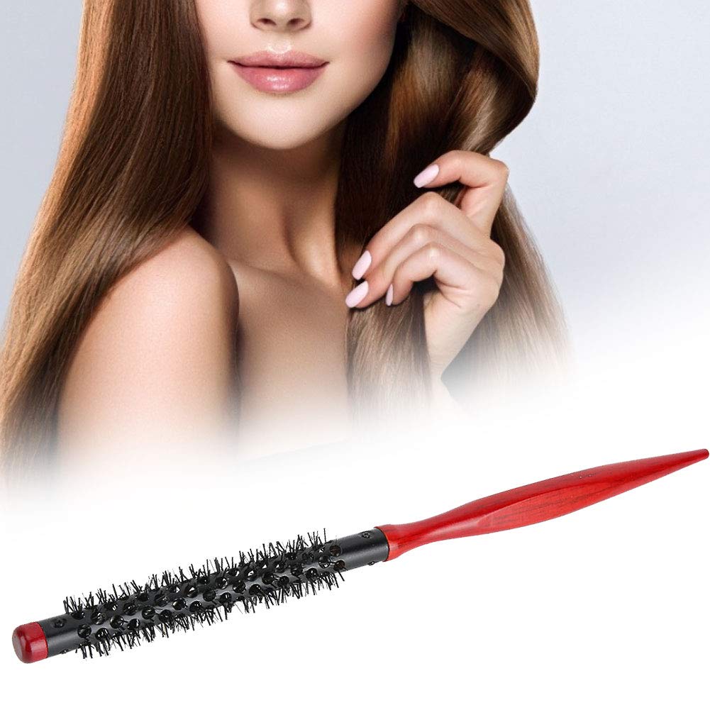 Professional Round Roller Comb for Men & Women - Nylon Bristles Salon Hair Styling Brush for Blow Drying, Curling & Straightening (0.4 Inch) - Perfect for Home & Salon Use, Styling Wet/Dry Hair