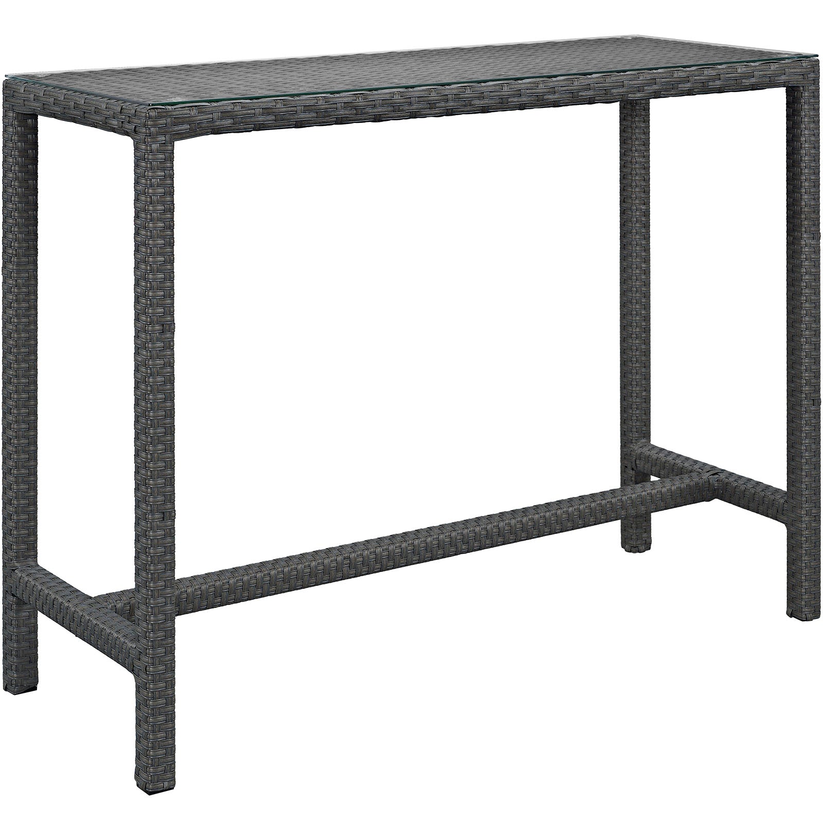 Premium Sojourn Large Outdoor Patio Bar Table - Weather-Resistant Dining & Entertaining Furniture for Backyard, Poolside & Garden Parties