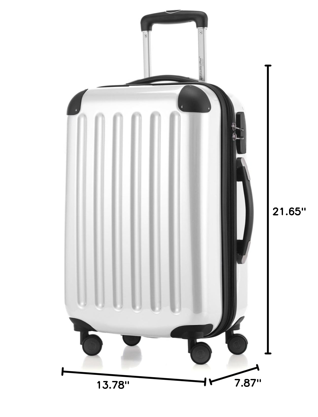 Premium Hauptstadtkoffer 3-Piece Luggage Set - Lightweight Durable White Suitcase with Spinner Wheels for Travel, Business Trips & Family Vacations | Carry-On & Check-In Compatible
