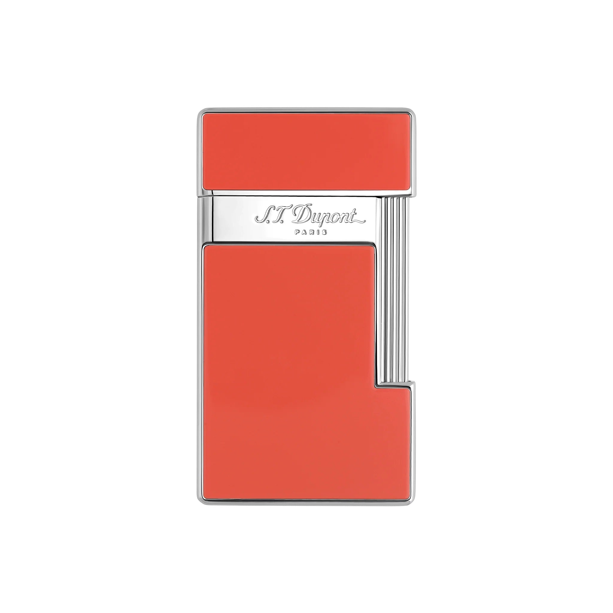 S.T. Dupont Slimmy Coral Lacquer & Chrome Lighter - Premium Luxury Cigar & Cigarette Accessory for Gifts, Collectors & Smoking Enthusiasts