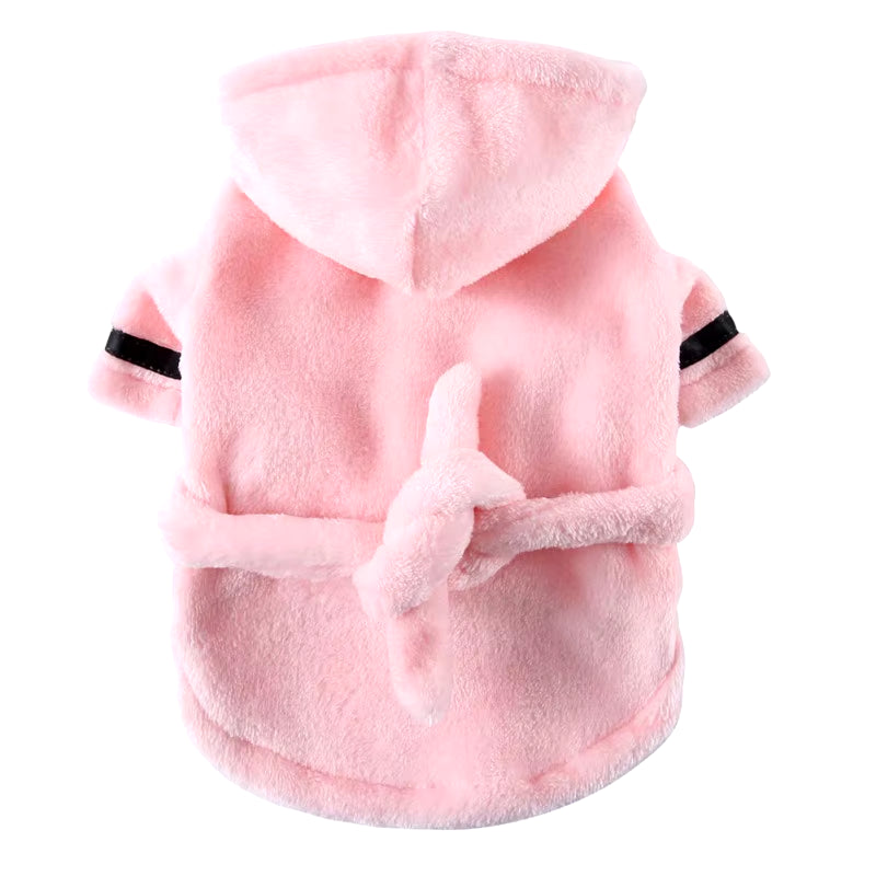 Soft Cotton Hooded Dog Bathrobe - Absorbent Pet Towel Pajama with Hood for Small & Large Dogs - Perfect for Bath Time, Grooming & Relaxing at Home