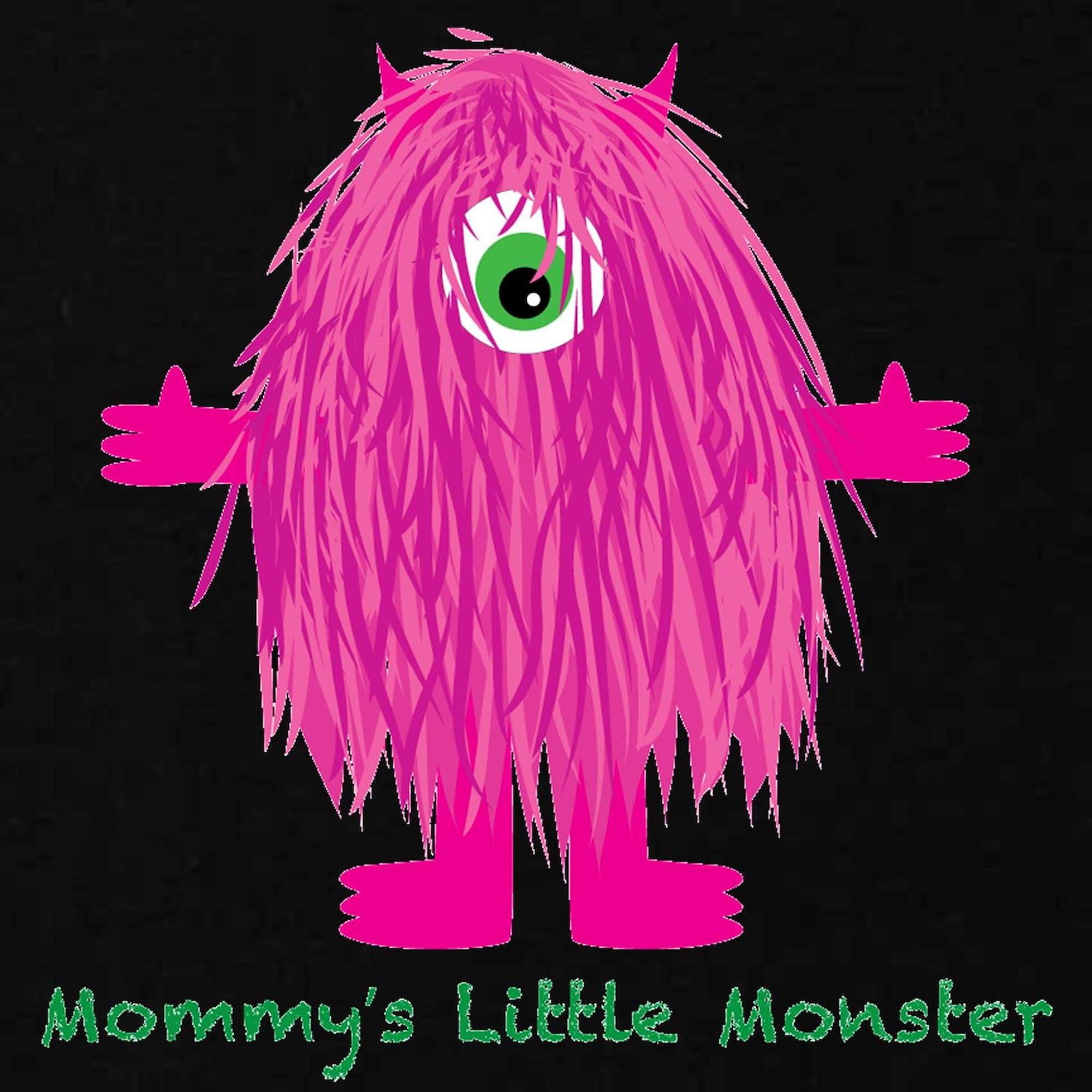 Mommy's Little Pink Monster Maternity T-Shirt - Women's Dark Ruched Side Pregnancy Tee for Casual Wear & Baby Showers