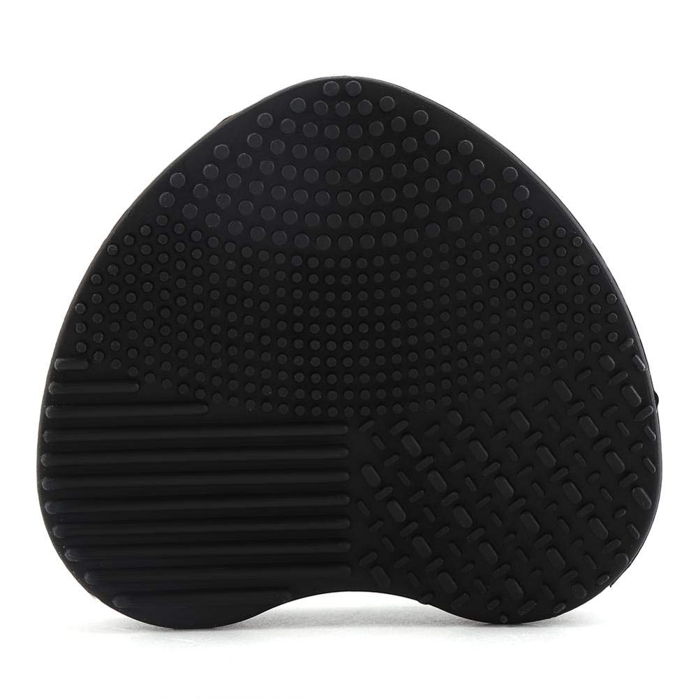 Heart-Shaped Silicone Makeup Brush Cleaner Gloves - Black | Gentle Detergent for Cosmetic Brushes | Perfect for Home & Professional Makeup Artists