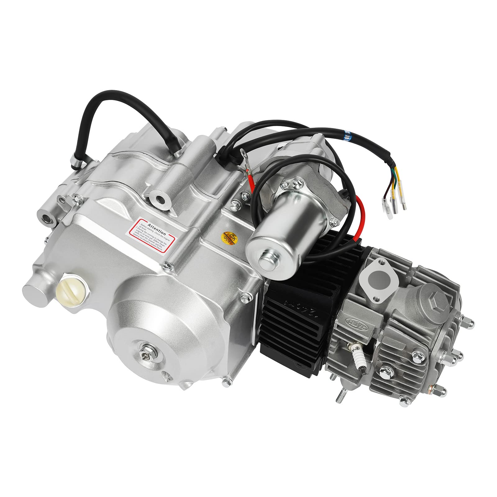 125CC 4-Stroke Semi Auto Electric Start Pit Bike Engine Kit - Horizontal Single-Cylinder Air-Cooled Motor with CDI for Dirt Bike, ATV, Go Kart & Mini Bike | US Stock | Perfect for Off-Road Racing, Trail Riding & DIY Projects