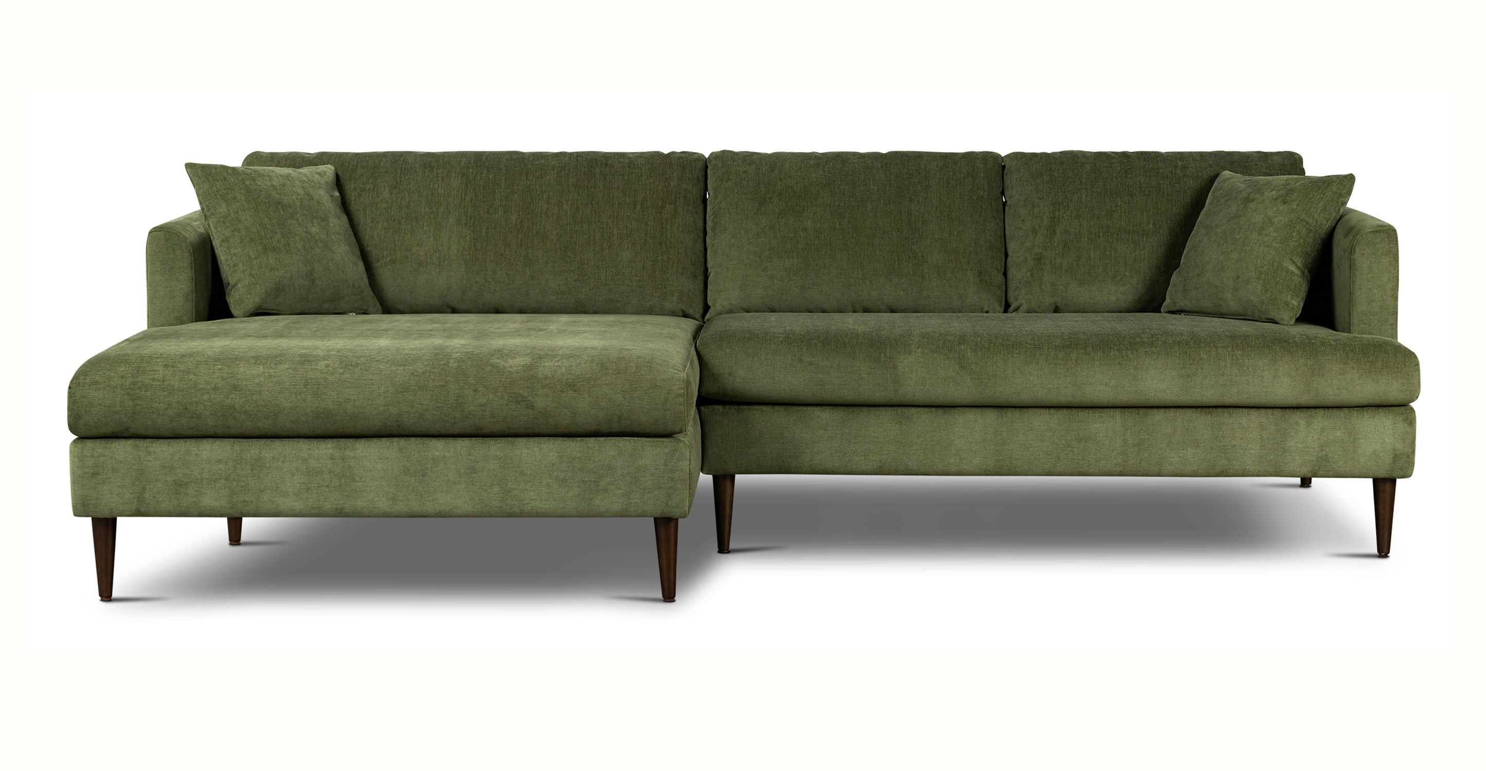 Lucerne Left Facing Sectional Sofa with Extra Wide Chaise Lounge - Modern L-Shaped Couch for Living Room, Family Room & Home Theater