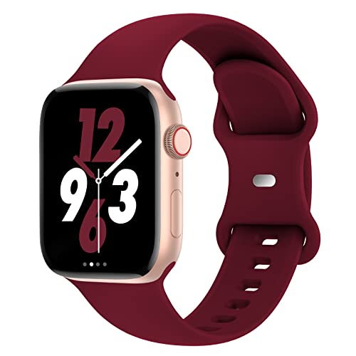Acrbiutu Soft Silicone Sport Bands Compatible with Apple Watch Series Ultra/8/7/6/5/4/3/2/1/SE - 38mm 40mm 41mm 42mm 44mm 45mm 49mm Replacement Strap for Women & Men - Perfect for Workouts, Running & Daily Wear