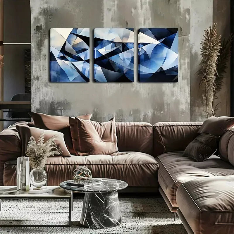 3-Piece Abstract Pattern Wall Art Canvas Set - Framed 40x60cm (16x24in) - High Quality Print - 100% Australian Made - Ready to Hang - Perfect for Living Room, Bedroom & Office Decor