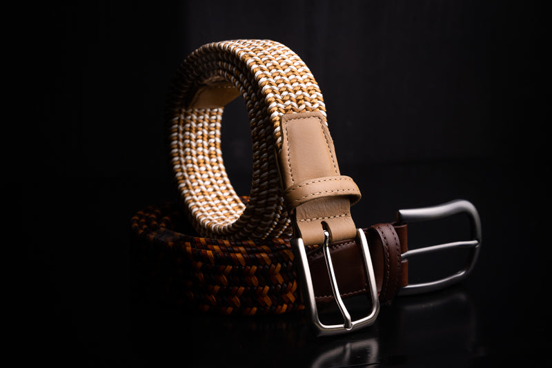 TORINO CAMEL BRAIDED LEATHER BELT for Men - Stylish & Durable Fashion Accessory for Casual & Formal Outfits