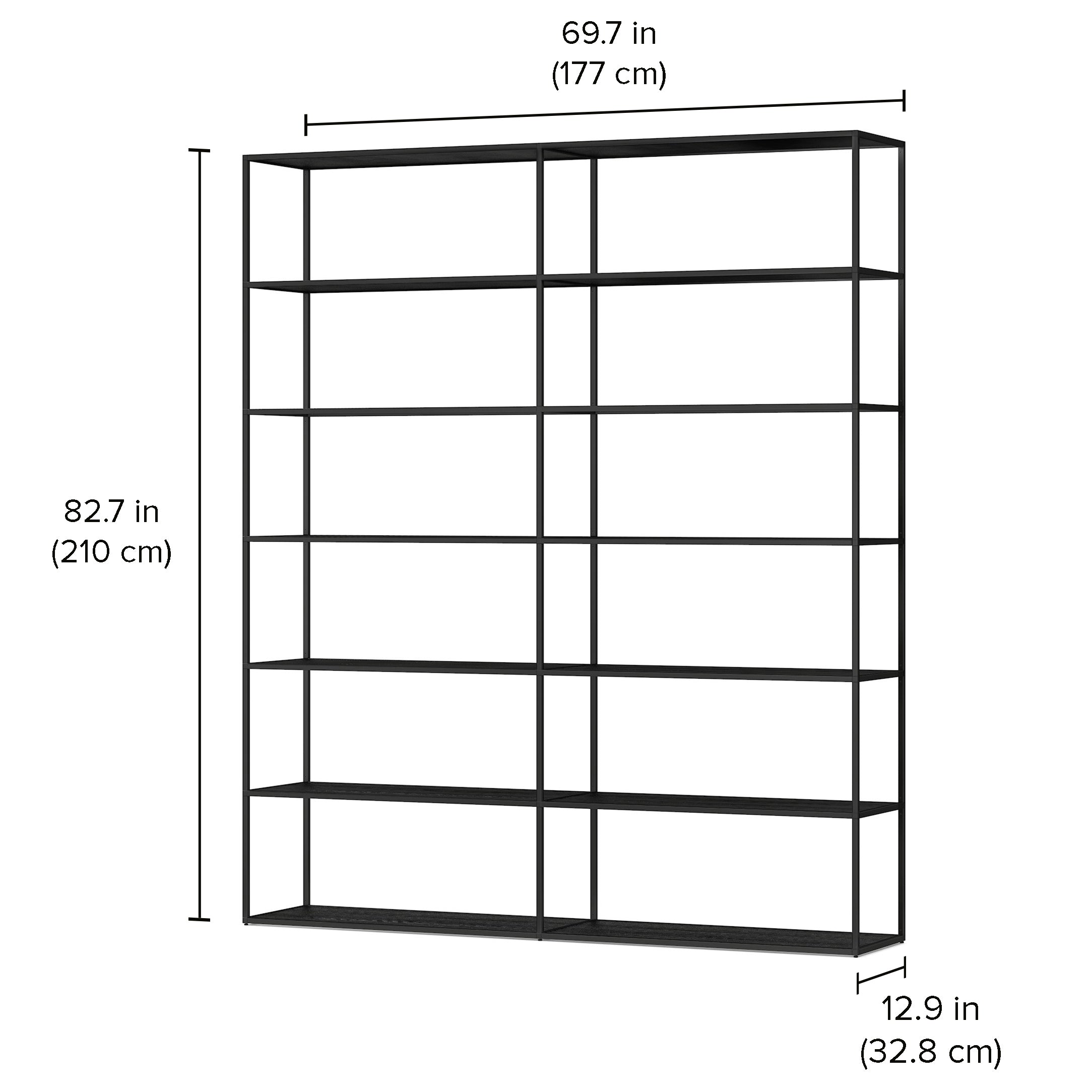 LIUM Decorative Shelving Unit XL 2x6 - Modern Wall Shelf for Living Room, Bedroom & Office Storage - Perfect for Displaying Books, Plants & Home Decor